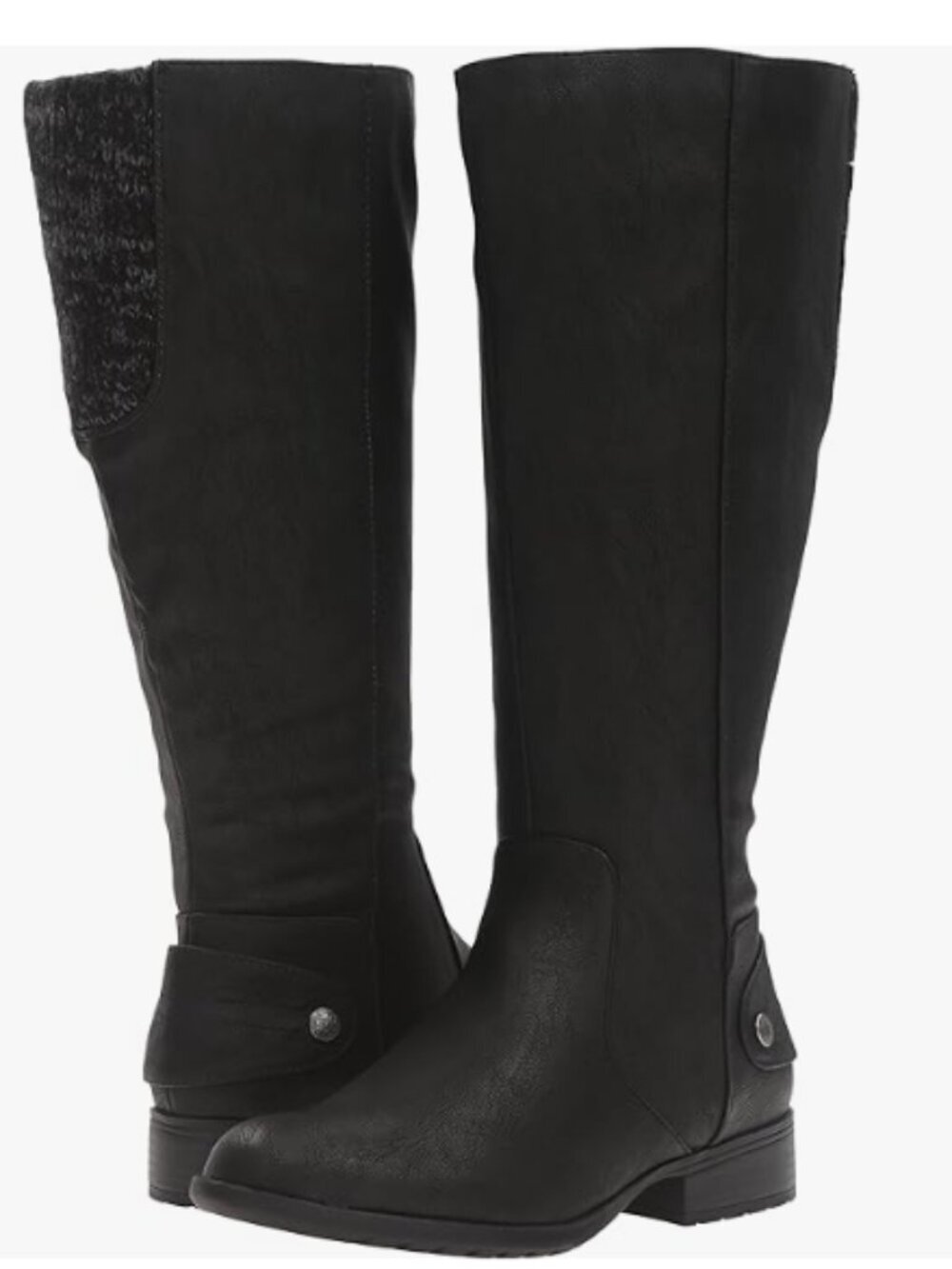 LifeStride Soft System Knee High Boots Black 8.5M Riding Stretch